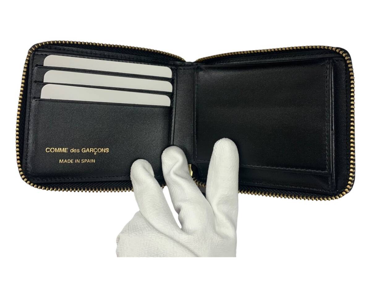 COMME des GARCONS ( Comme des Garcons ) POLKA DOTS PRINTED folding twice purse wallet SA7100PD-BKBKOS black dot polka dot wi men's /006
