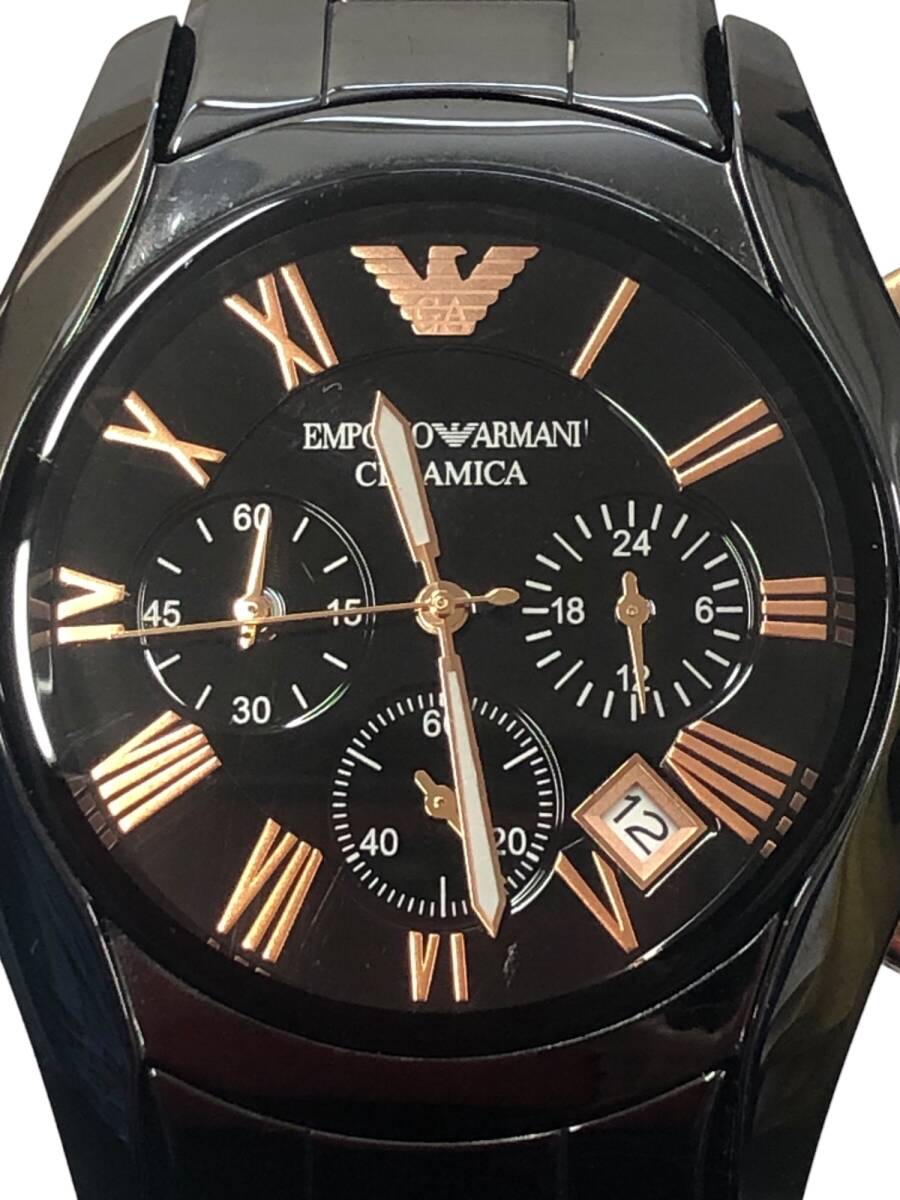 EMPORIO ARMANI( Emporio Armani ) Sera mikak War tsu аналог наручные часы AR1410 черный × Gold мужской /025