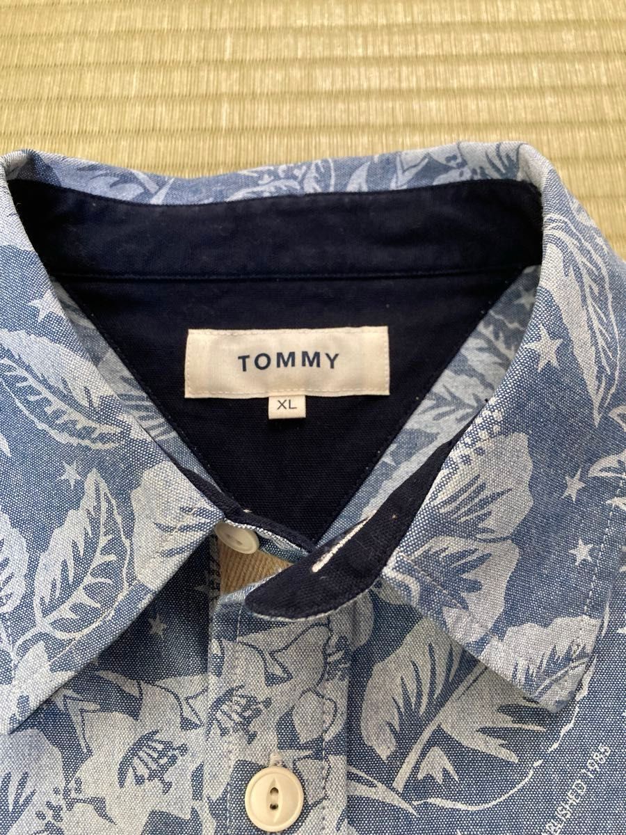 メンズ　中古　半袖シャツ　Tommy トミー　 シャツ  クーポン消費