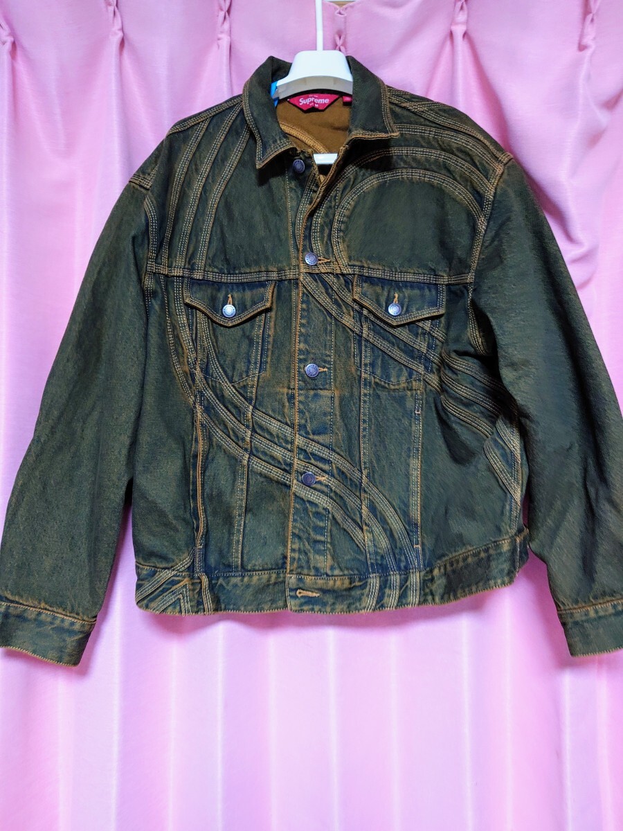 Supreme S Logo Denim Trucker Jacket Dirty Green シュプリーム Supreme S Logo Denim Trucker Jacket Dirty Green シュプリーム