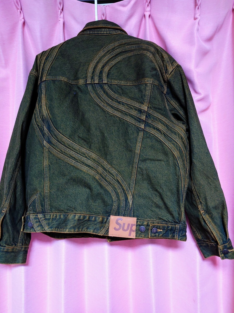Supreme S Logo Denim Trucker Jacket Dirty Green シュプリーム Supreme S Logo Denim Trucker Jacket Dirty Green シュプリーム