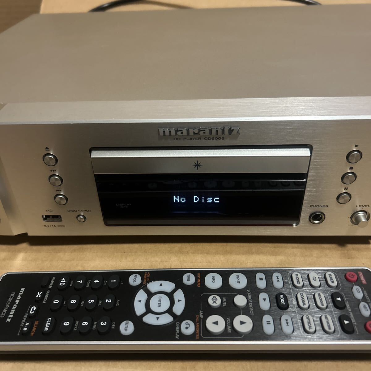 marantz cd6006マランツ CDプレーヤー 2017年製の画像2