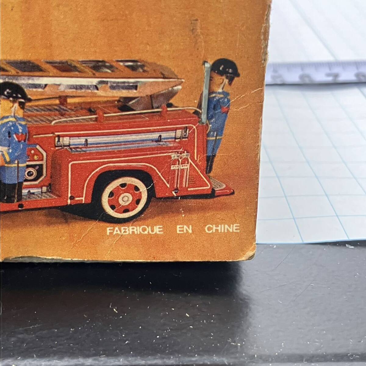 FIRE TRUCK 消防車 ハシゴ車 中国製 当時物 ブリキ 稼働品 昭和レトロ アンティーク　ヴィンテージ