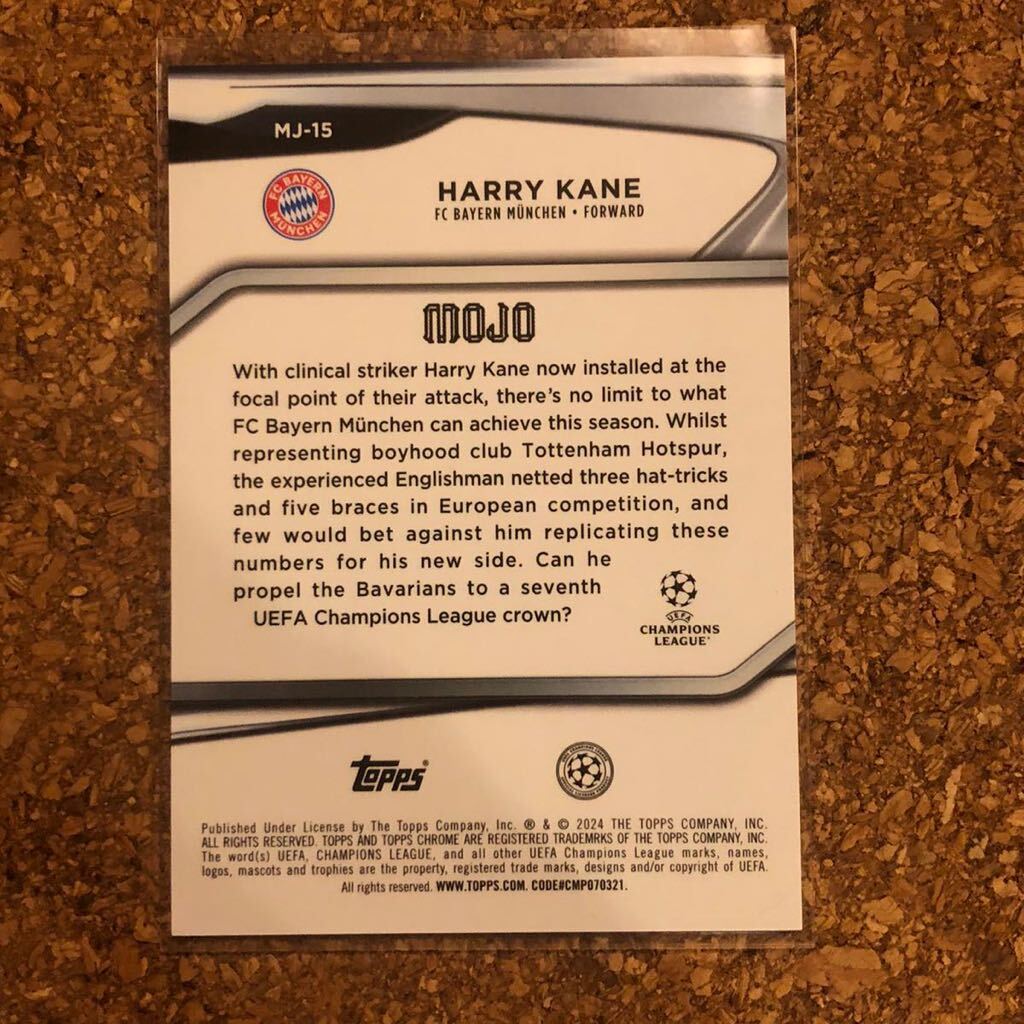 HARRY KANE 2023-24 Topps Chrome Mojo Refractor UEFA Club RARE Case Hit SSPの画像2