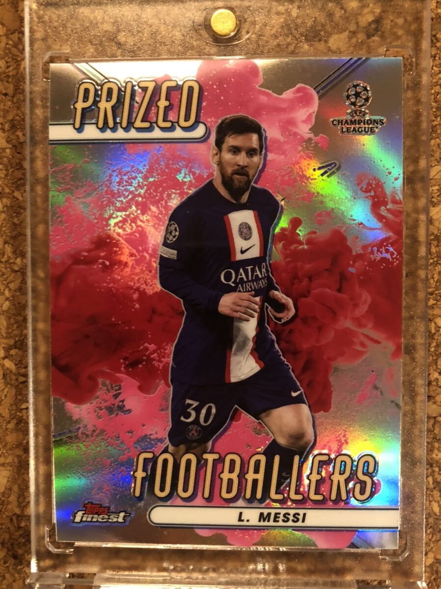 Lionel Messi PSG PRIZED FOOTBALLERS PINK RED FUSION /15 1:1810 2022 Topps Finestの画像1