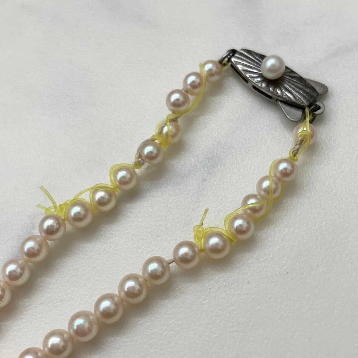 ミキモトmikimoto ネックレス　パールネックレス　真珠　あこや　艶　テリ　補修跡あり_画像2