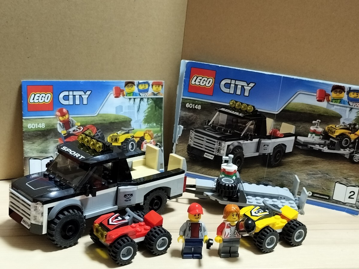 送料無料即決希望 レゴ (LEGO) シティ 四輪バギーとトレーラー 60148 ミニフィグ タイヤ 車 CITY 絶版の画像1