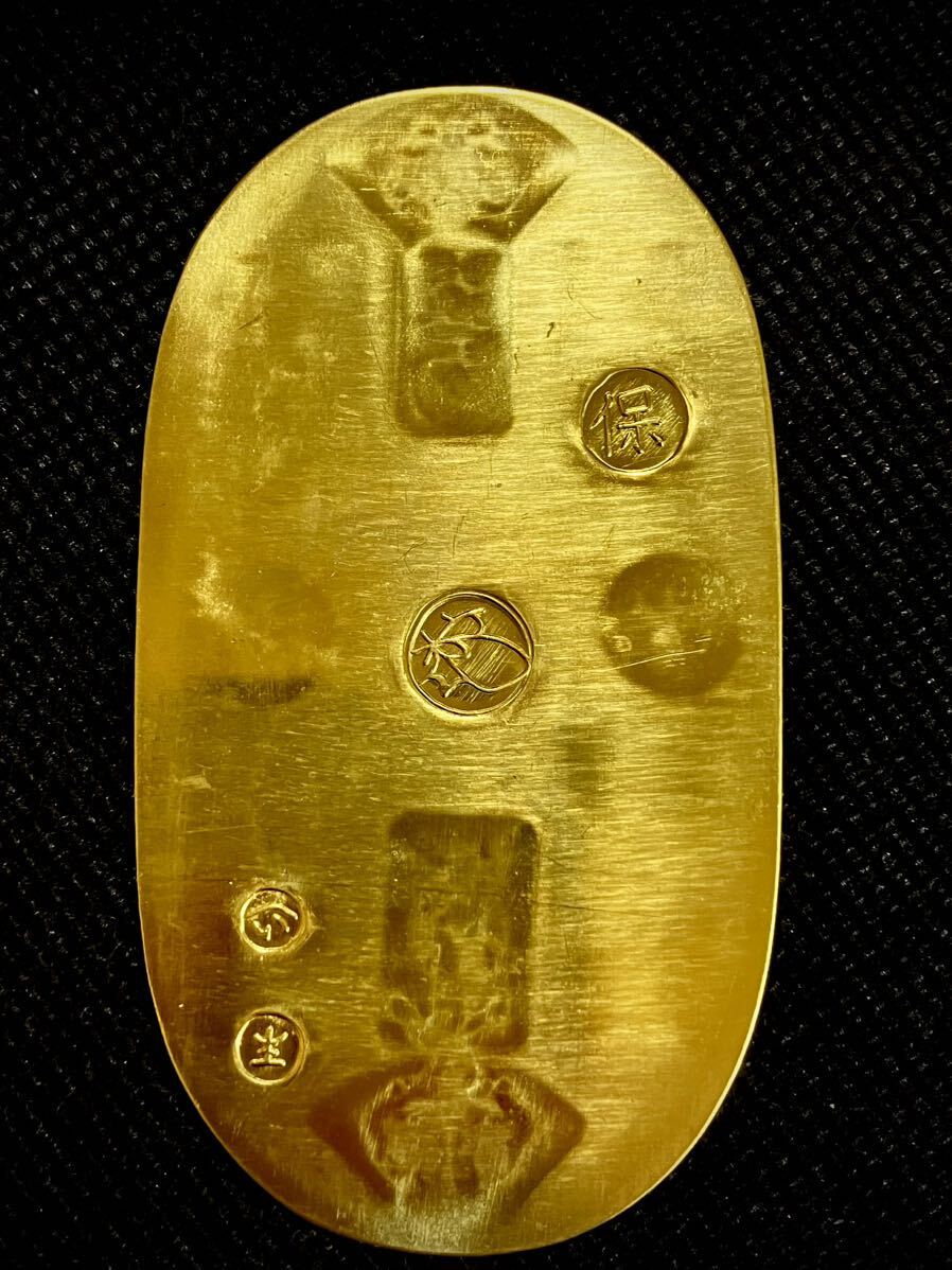 (鑑定書)天保五両判  重さ約25g  アンティーク 貨幣 古銭 コレクション 古金 大判 小判の画像3