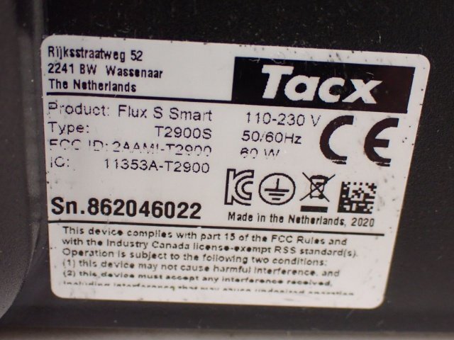 Tacx タックス ダイレクトドライブトレーナー スマートトレーナー FLUX S SMART T2900S スプロケット 105 CS-R7000 11s 付 □ 6DDC4-1の画像5