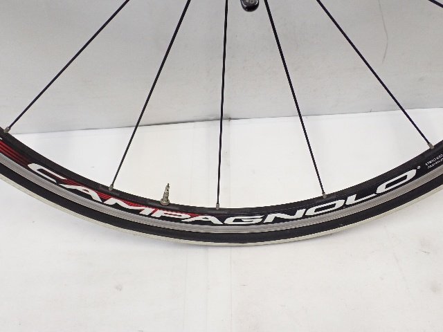 Campagnolo カンパニョーロ ZONDA ホイール前後 ペア SHIMANO ULTEGRA 11S スプロケット/ホイールバッグ×2付 ∩ 6E04A-2の画像3