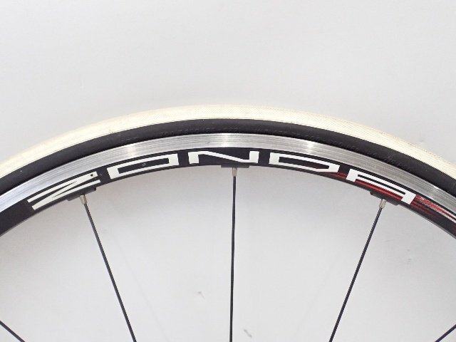 Campagnolo カンパニョーロ ZONDA ホイール前後 ペア SHIMANO ULTEGRA 11S スプロケット/ホイールバッグ×2付 ∩ 6E04A-2の画像4