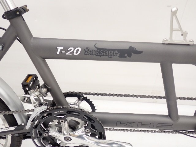 【良品】KHS ケイエイチエス T-20 タンデム折り畳み自転車 SHIMANO 3X9S ONEサイズ 配送/来店引取可 ∽ 6DED8-1