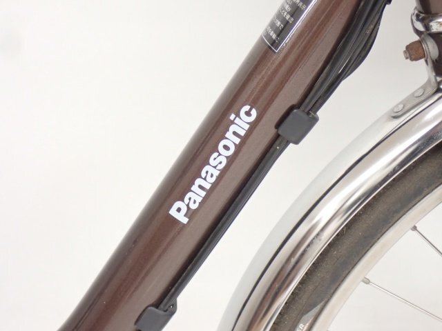 Panasonic 電動アシスト自転車 ビビ・DX BE-ELD432T 24型 内装3段変速 12.0Ah チョコブラウン パナソニック ◆ 6E217-1の画像4