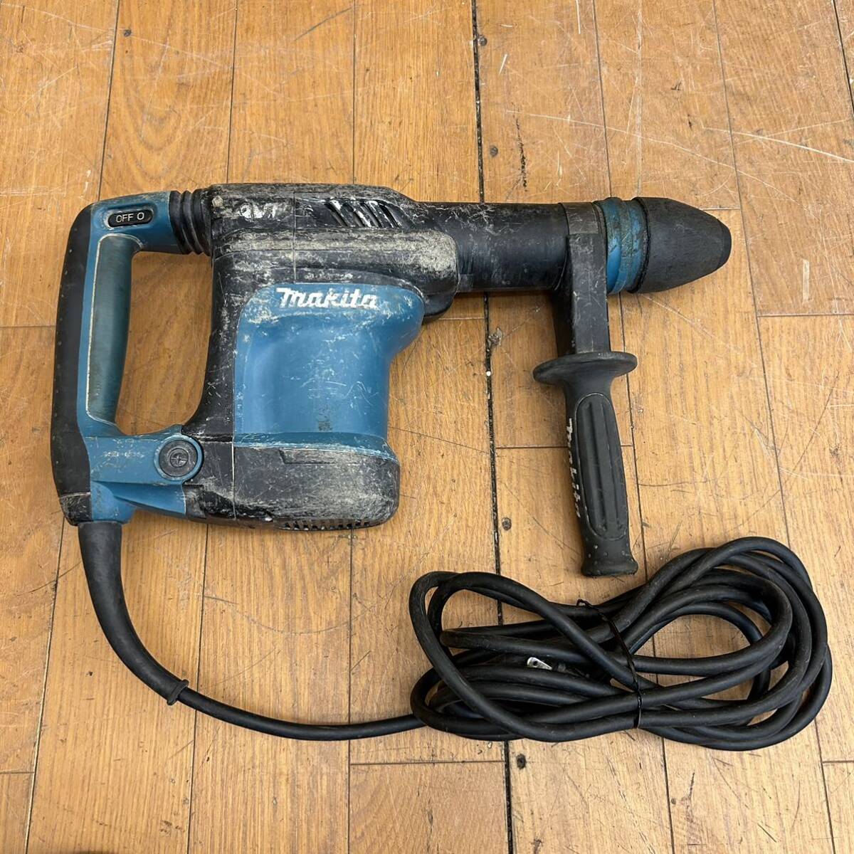 ★動作品★makita★電動ハンマ★SDSマックスシャンク★電動工具★ハンマードリル★100V★斫り★ハツリ★HM0871C★マキタ★SR(P124)の画像4