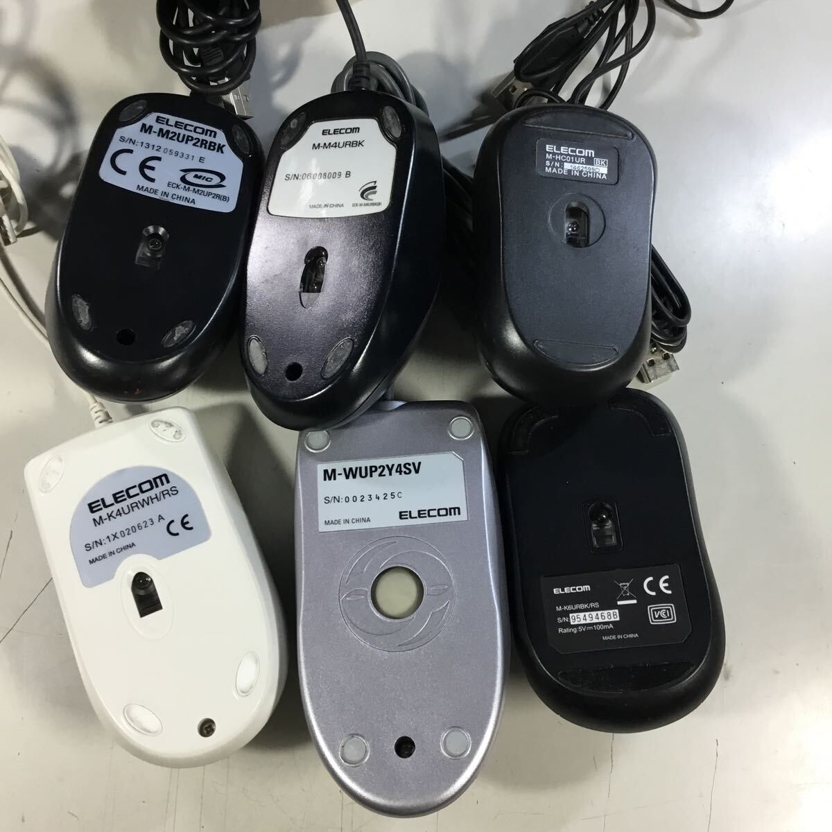 【送料無料】(040834C) USBマウス ELECOM社製 6個セット 中古動作品_画像2