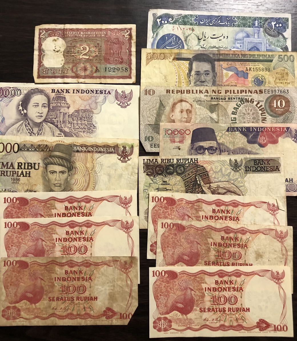 外国紙幣 フィリピン インドネシア 他 旧紙幣 古札 タイ お札 紙幣 世界 貴重 _画像3