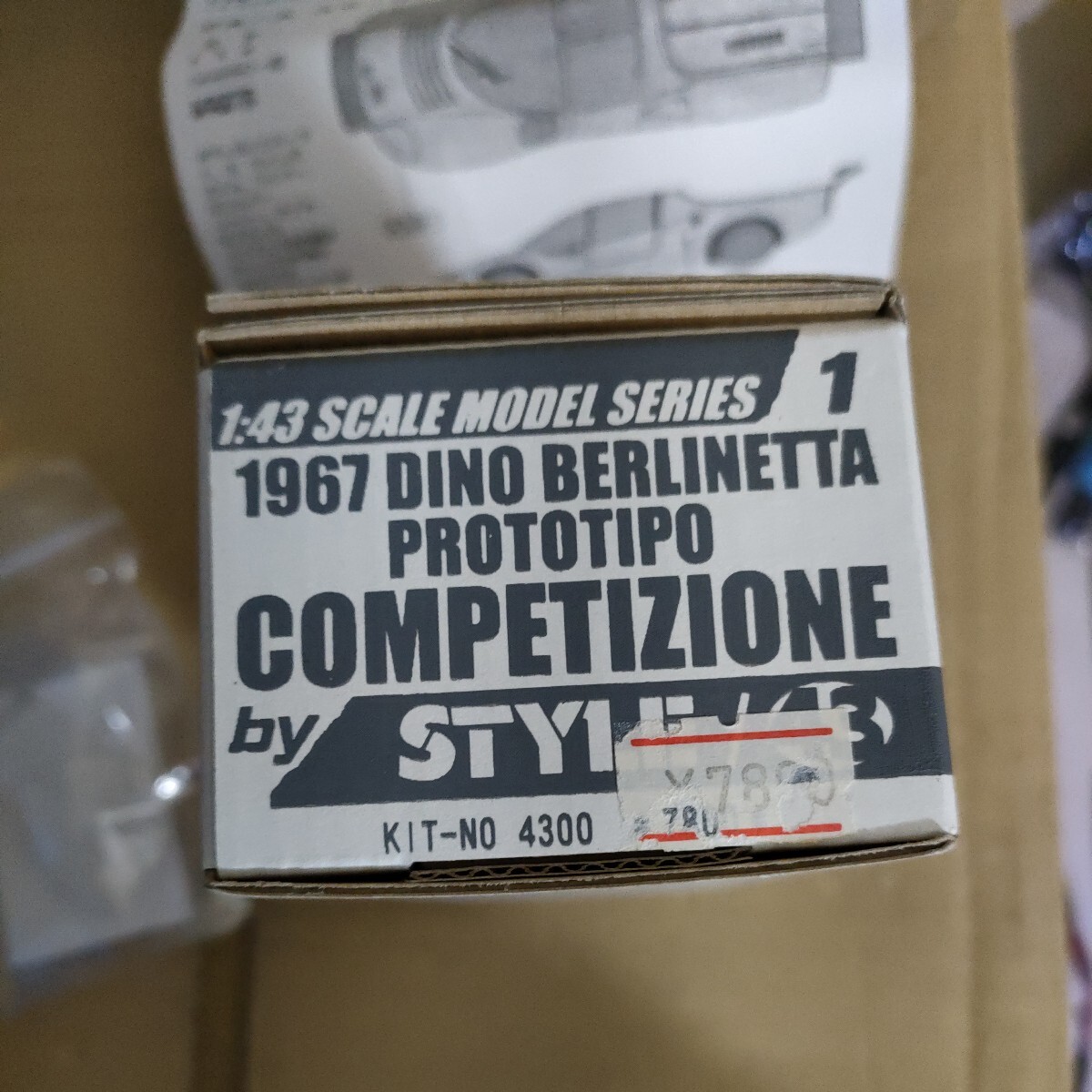 1:43 SCALE MODEL SERIES-1 DINO-COMPETIZIONE 1967DINO BERLINETTA KIT-NO4300の画像5