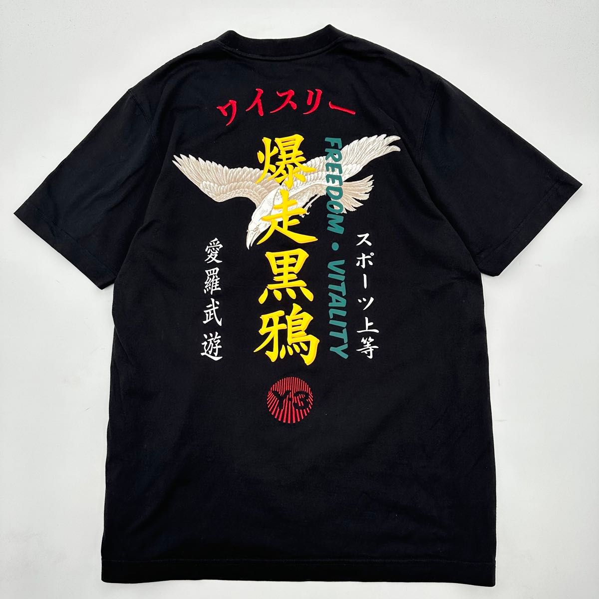 激レアモデル】Y-3 ワイスリー 爆走黒烏 バック刺繍ロゴ Tシャツ 激レアモデル】Y-3 ワイスリー 爆走黒烏 バック刺繍ロゴ Tシャツ