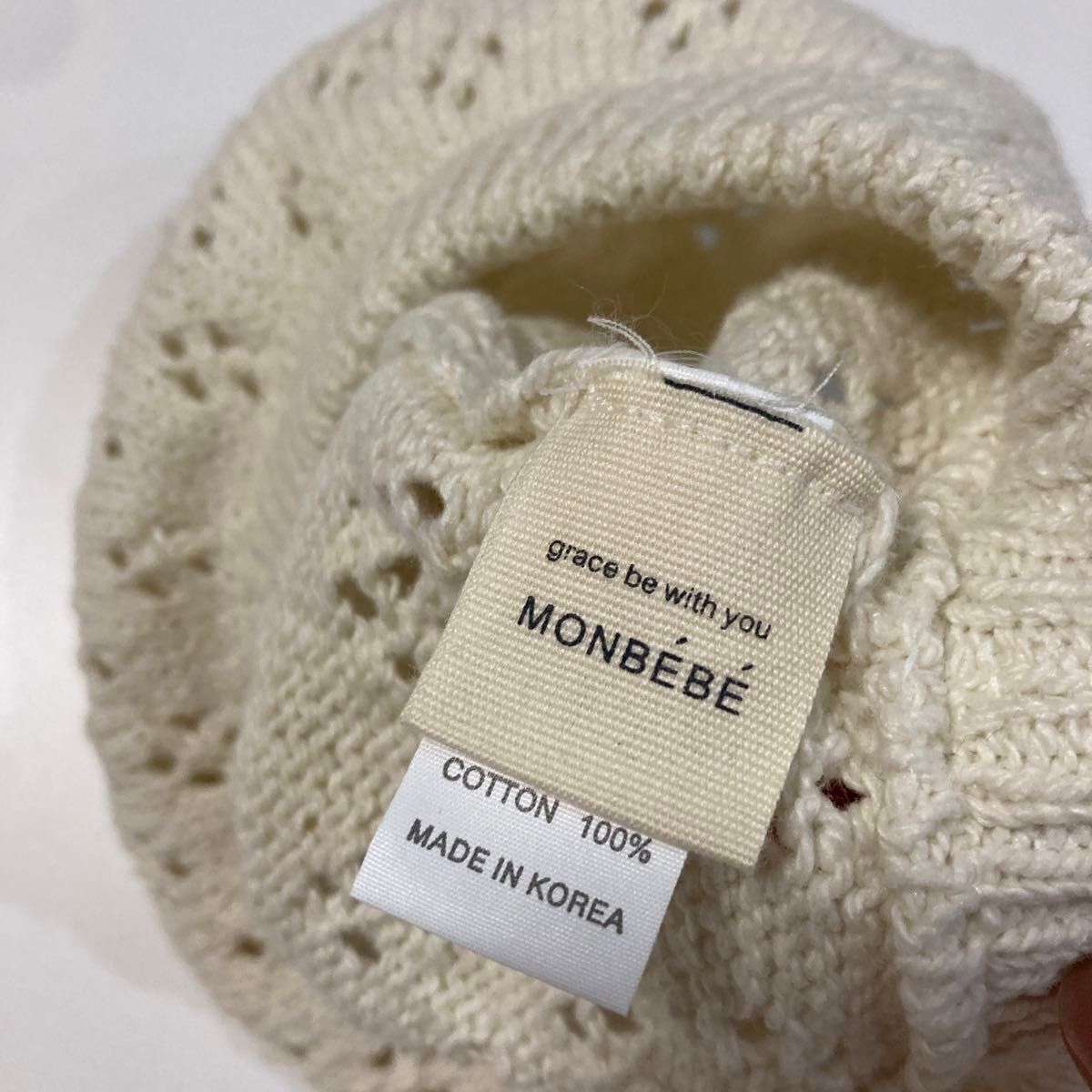 112 monbebe ベレー帽 かぎ編み 子供用 帽子