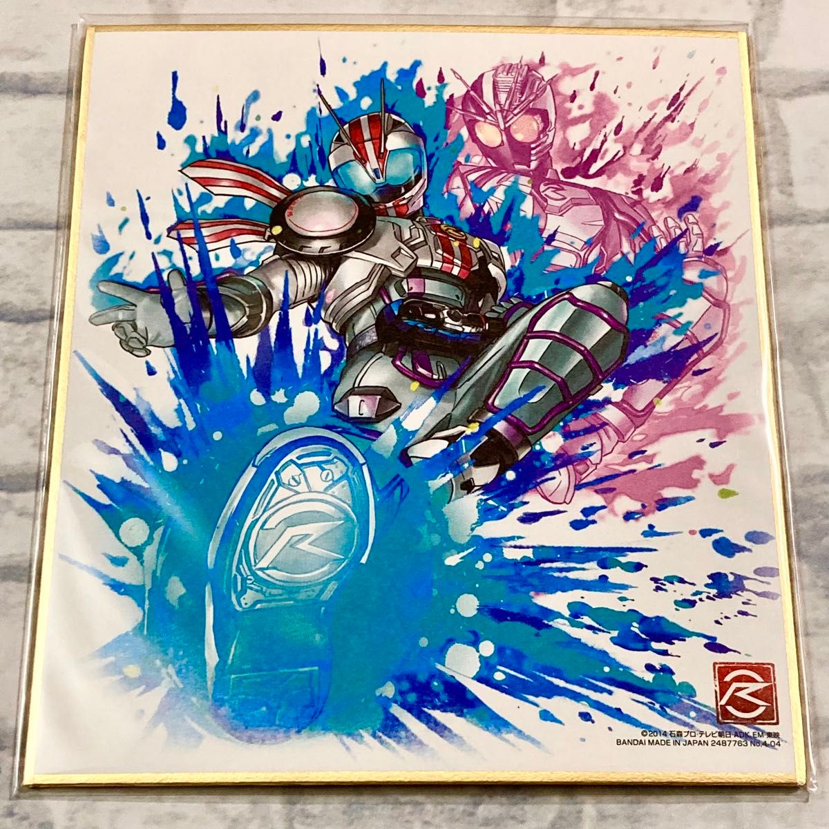 仮面ライダー 色紙ART フォーゼ クウガ ファイズ 龍騎 ゼロノス 電王 チェイサーマッハ ゼロワン オーズ 9枚セット 箔押し