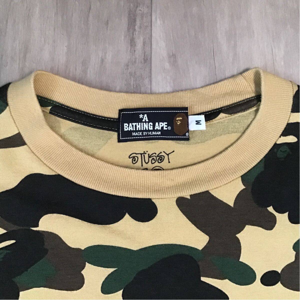 ★激レア★ BAPE × STUSSY SKULL LOGO Tシャツ Mサイズ a bathing ape エイプ ベイプ アベイシングエイプ ステューシー 1st camo w507_画像6