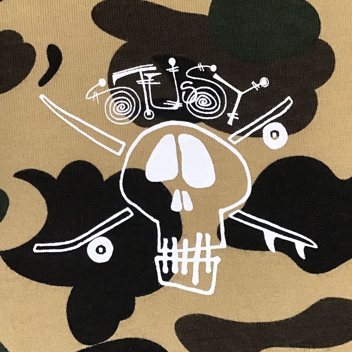 ★激レア★ BAPE × STUSSY SKULL LOGO Tシャツ Mサイズ a bathing ape エイプ ベイプ アベイシングエイプ ステューシー 1st camo w507_画像4