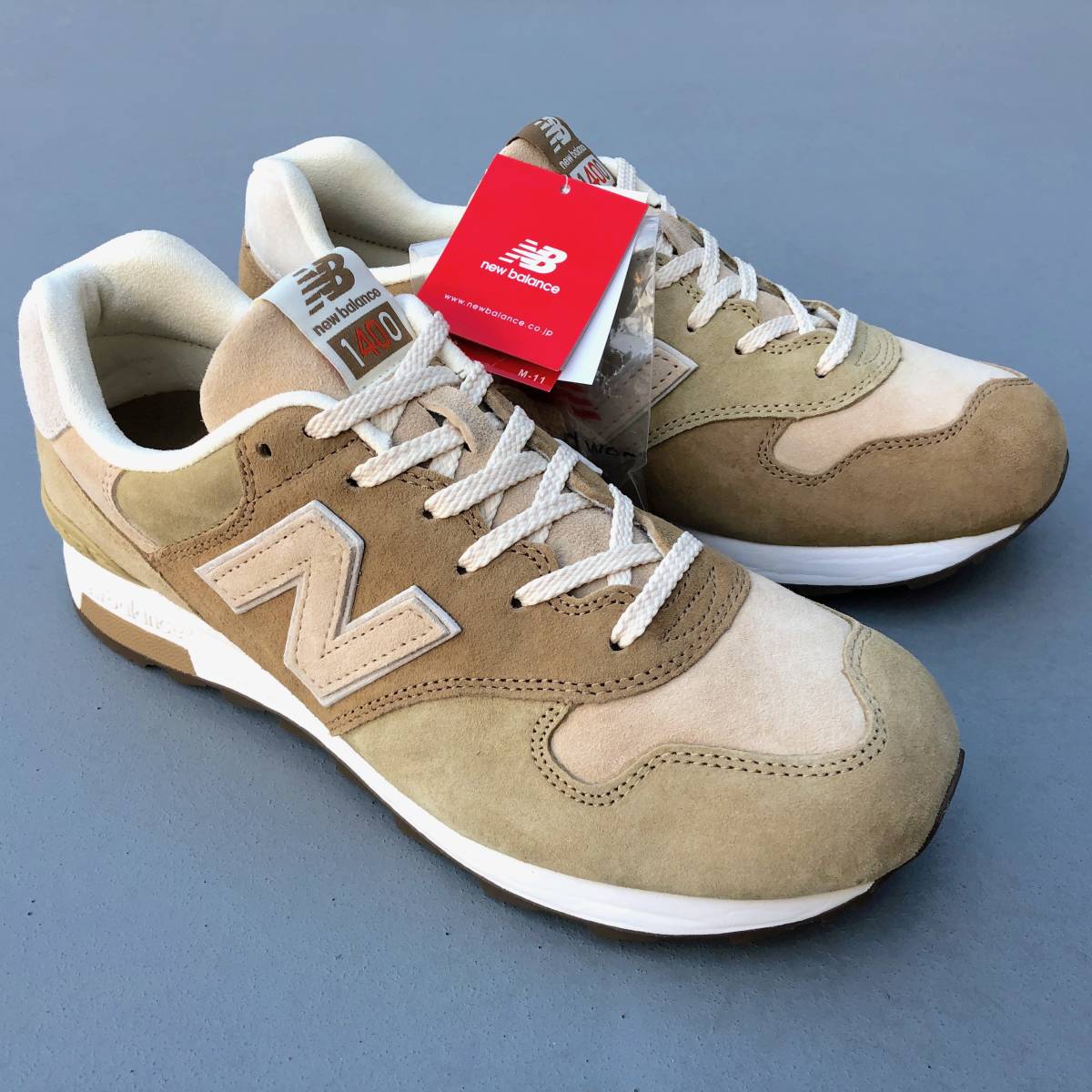 BEAMS別注 創業40周年記念 NEW BALANCE CM1400BB BEIGE MULTI US9D 27cm スウェード 新品 ベージュ マルチカラー 限定 M1400 コラボ_画像2