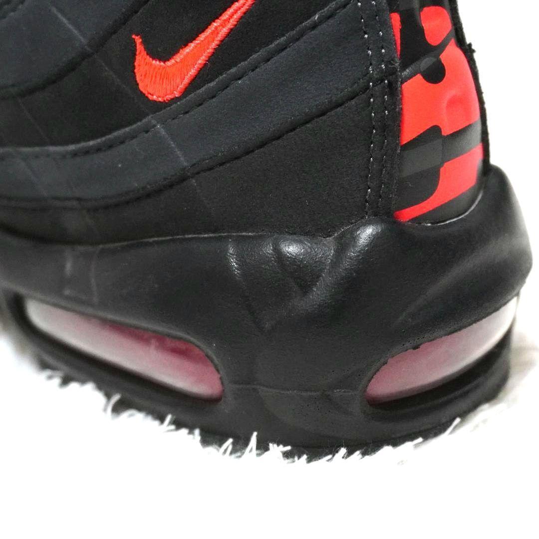 【美品】NIKE AIR MAX 95 BLACK LASER CRIMSON DA1513-001 ナイキ エアマックス ブラックレーザークリムゾン アンスラサイト 26.5㎝_画像5