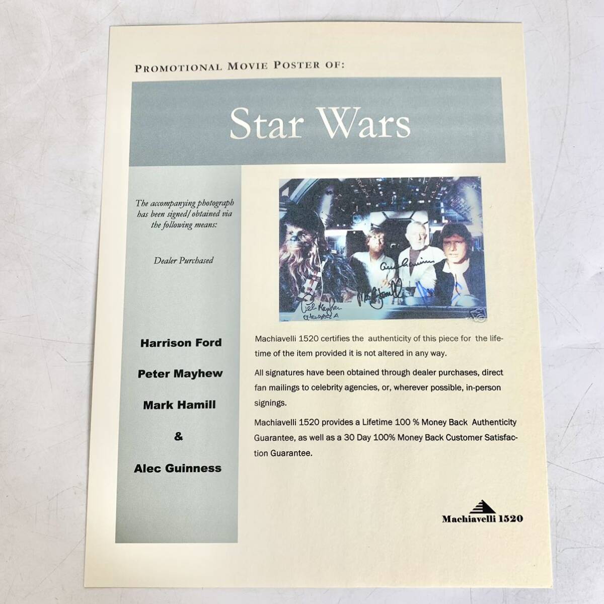  Звездные войны A New Hope с автографом фотография фоторамка STAR WARS - lison Ford Mark - Mill 