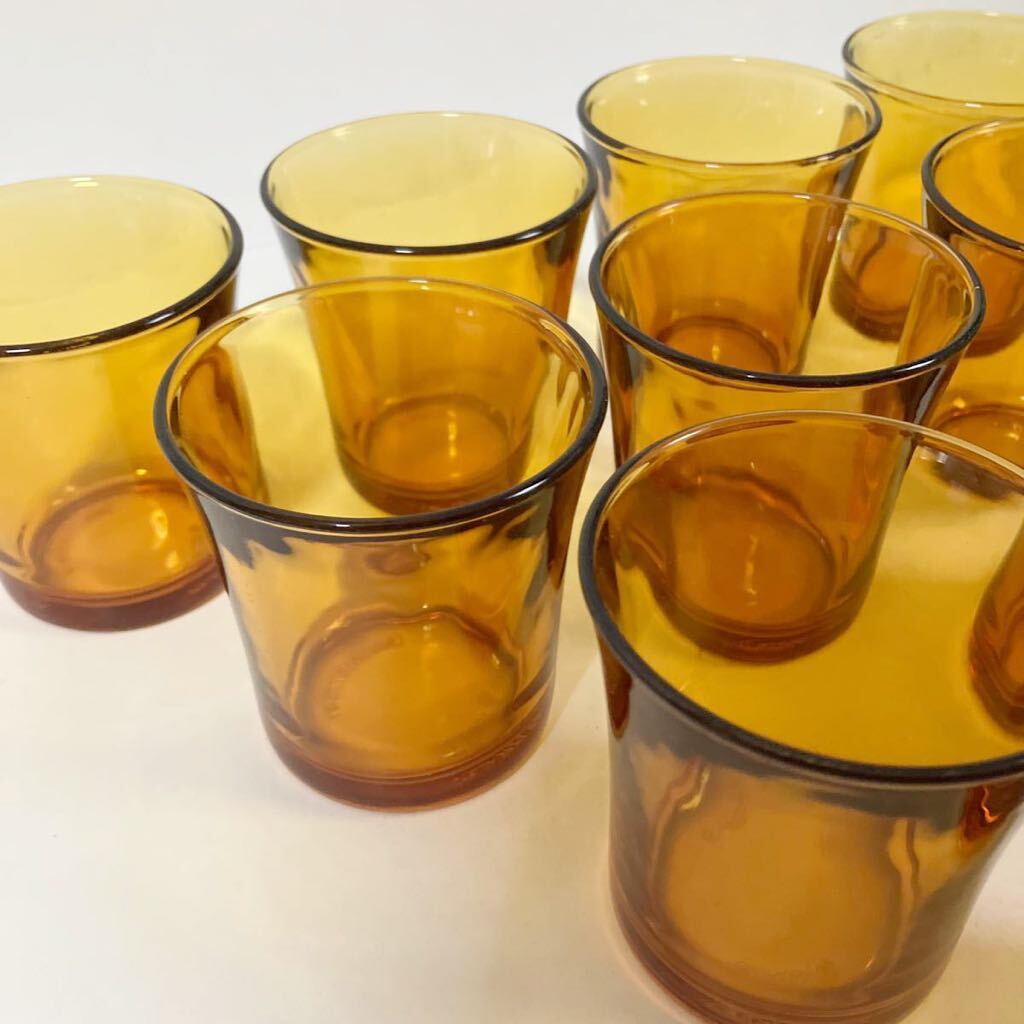 DURALEXte.la Rex bell male glass USED goods together glass made goods tumbler amber retro Vintage 