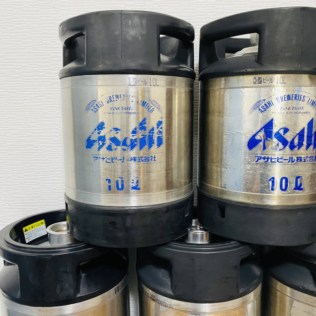 【A4228】ASAHI アサヒ 空樽 生ビール タンク 10L×3本セット まとめ売り応相談（19Lも1本在庫あり）_画像3