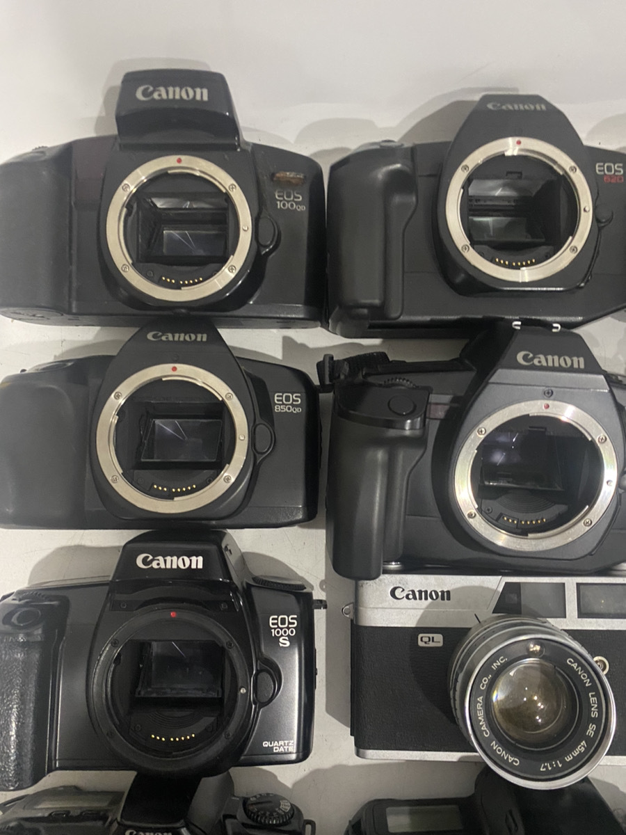 【R1307】CANON キヤノン キャノン フィルムカメラ コンパクトカメラ 大量 まとめ売り EOS kiss 100 850 1000 FX AE-1 CANONET 他_画像10