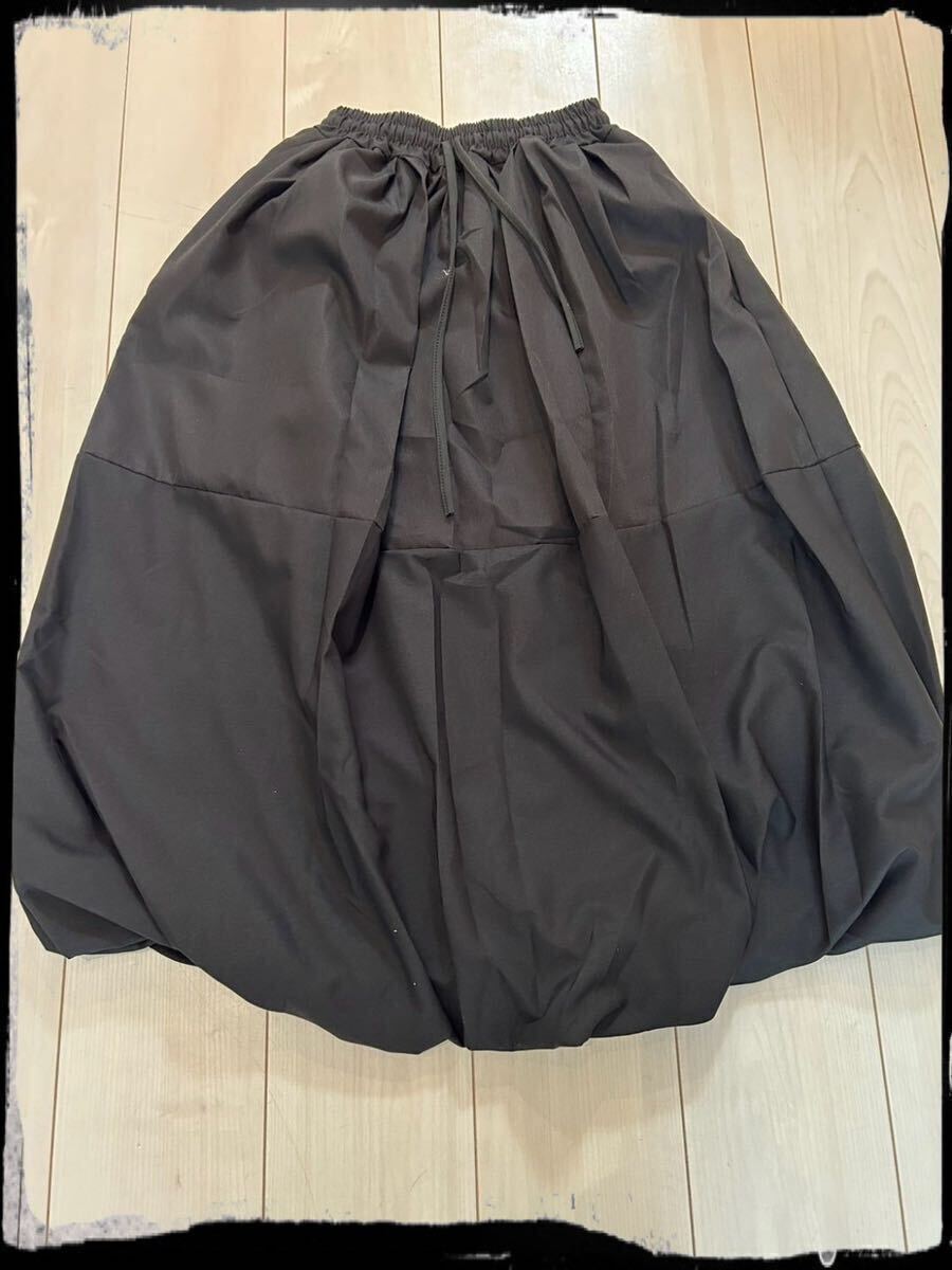 バルーンスカート　ブラック　L モード系　ボンタン　ロングスカート
