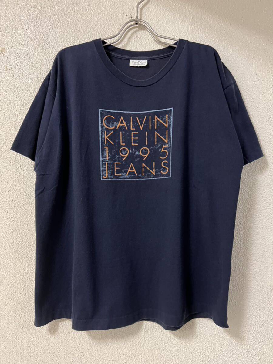 90s USA製 カルバン クライン CK Jeans ロゴ Tシャツ_画像1