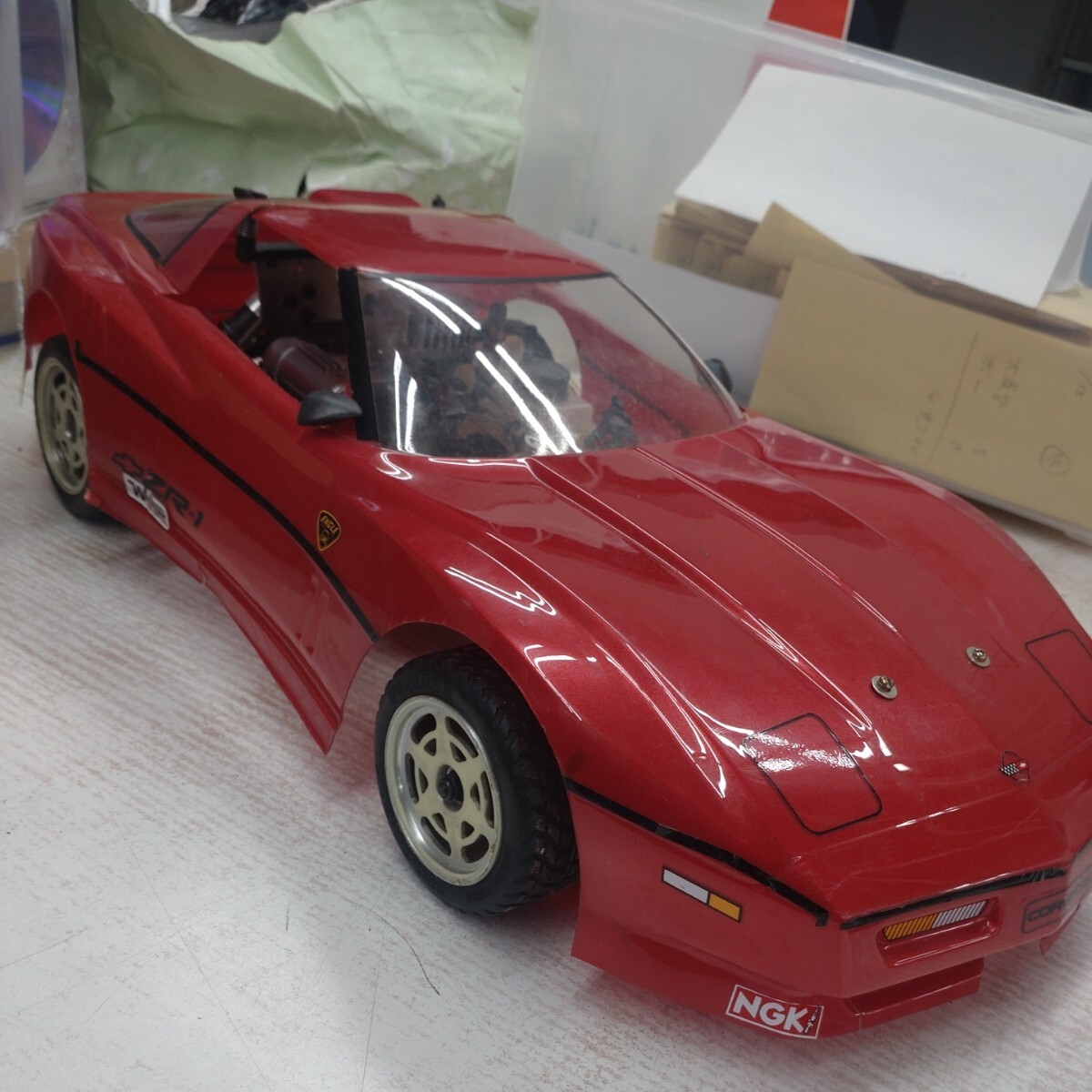 KYOSHO　ZR-1 コルベット　1/10 ラジコン　ジャンク　動作未確認　10エンジン 京商　CORVETTE_画像1