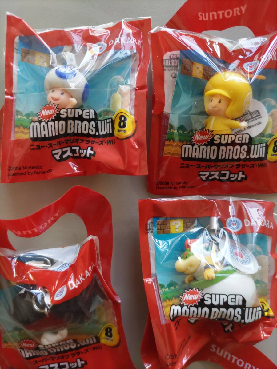  бесплатная доставка новый Super Mario Brothers wii эмблема все 8 вид полный комплект супермаркет напиток .. товар нераспечатанный новый товар 