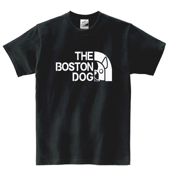 【パロディ黒L】5ozボストンテリア犬Tシャツ面白いおもしろうけるネタプレゼント送料無料・新品_画像1