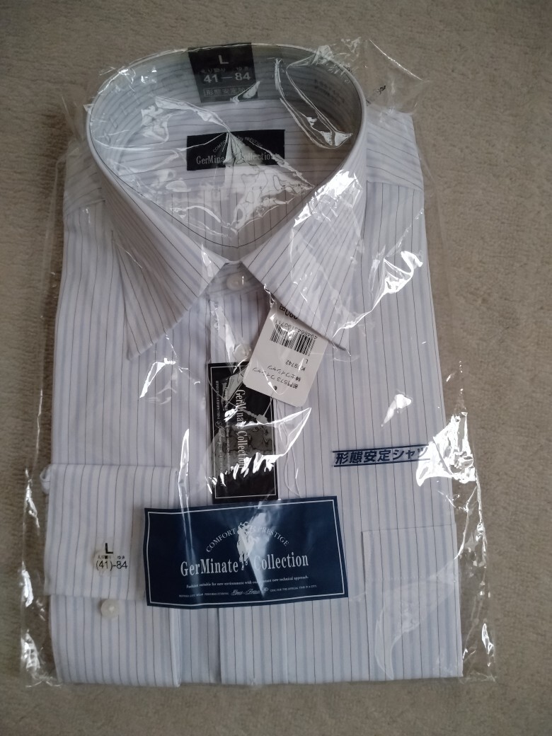 【新品未開封】ビジネスマンの必須アイテム：ワイシャツ ゆとりのＬサイズ3点セットの画像7