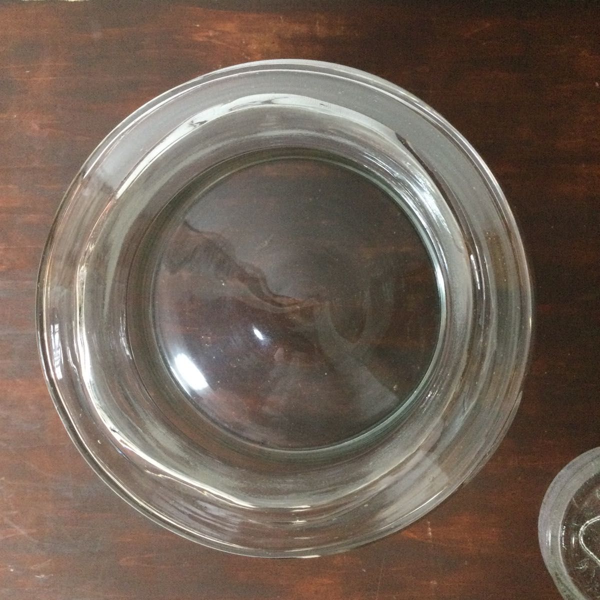大きな蓋付きガラス瓶　昭和レトロ