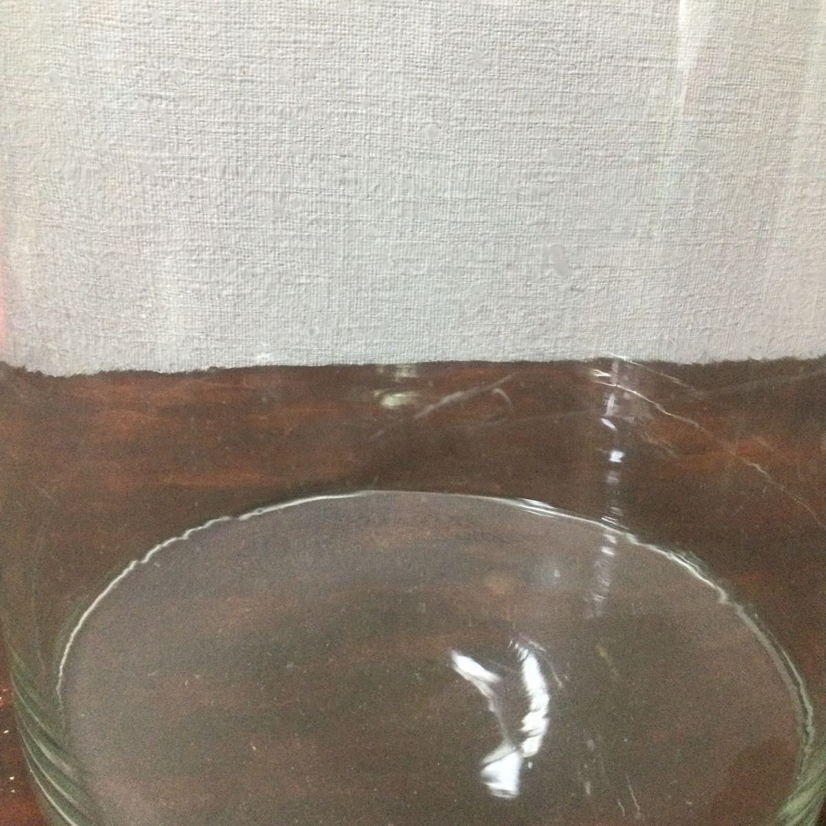 大きな蓋付きガラス瓶　昭和レトロ