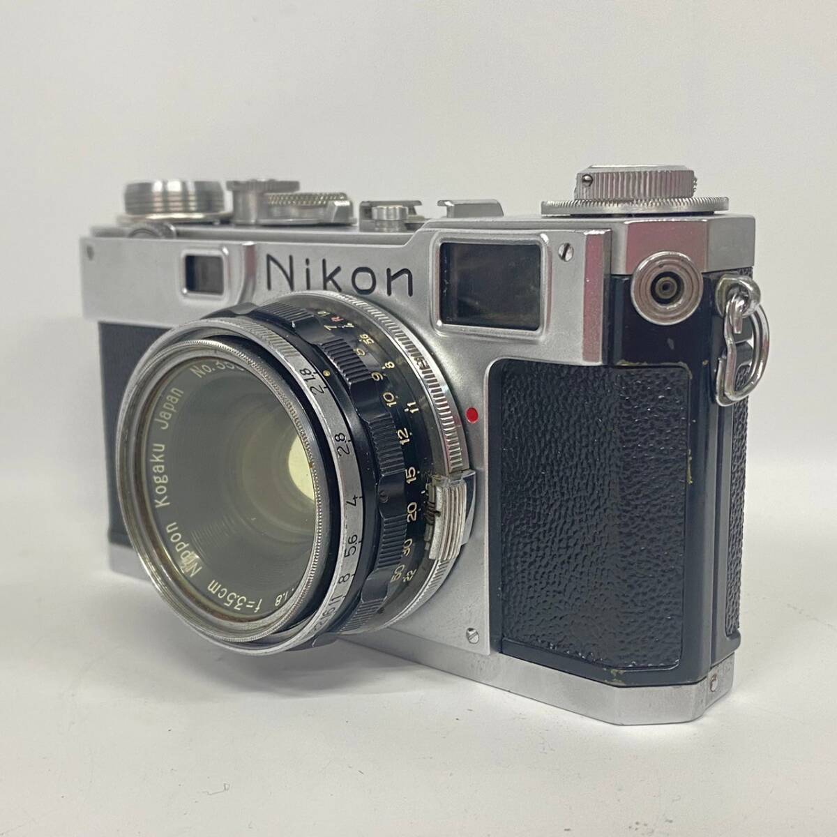 1円~【空シャッターOK】ニコン Nikon S2 W-NIKKOR・C 1:1.8 f=3.5cm レンジファインダーカメラ 単焦点レンズ レンズフィルター付き G123129_画像1