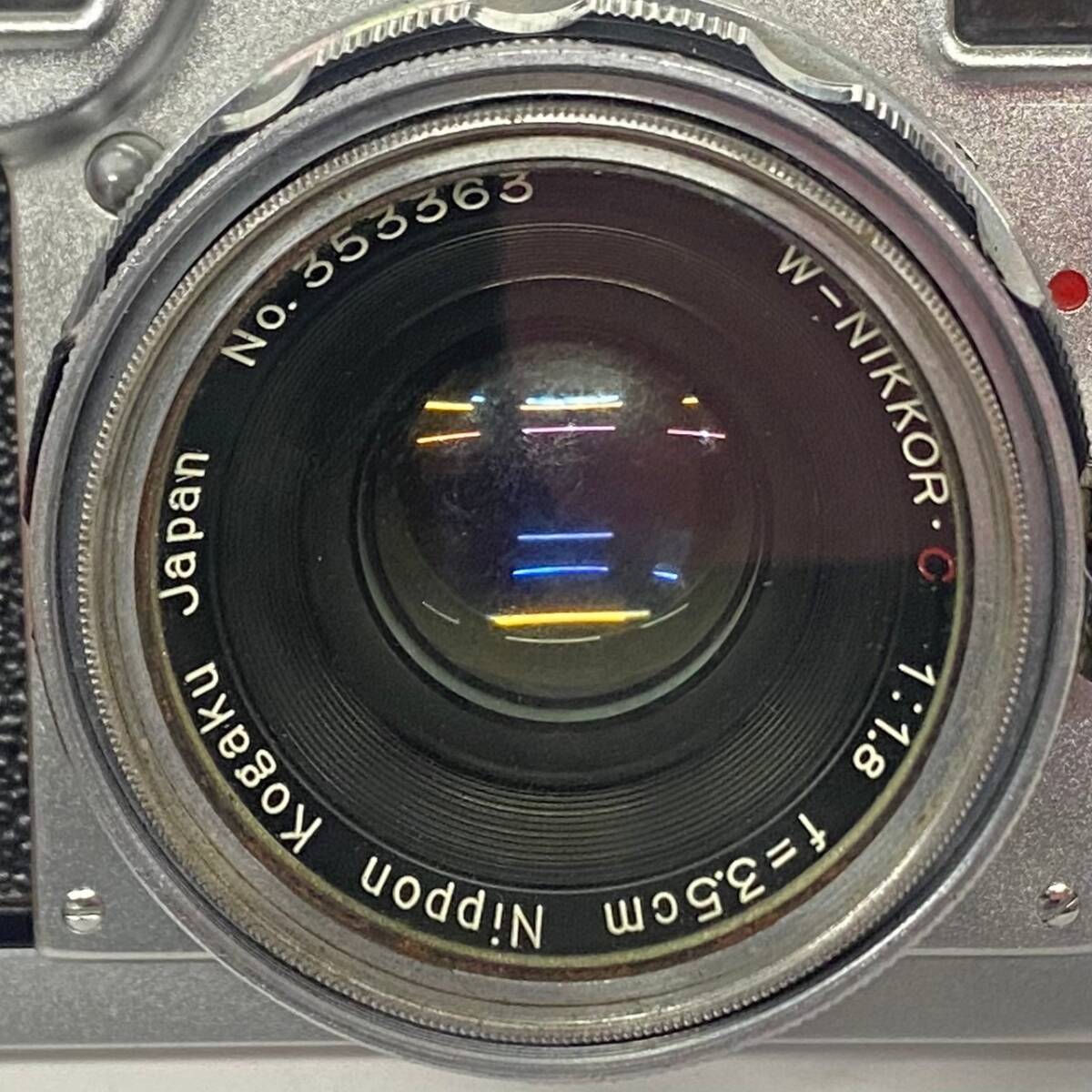 1円~【空シャッターOK】ニコン Nikon S2 W-NIKKOR・C 1:1.8 f=3.5cm レンジファインダーカメラ 単焦点レンズ レンズフィルター付き G123129_画像3