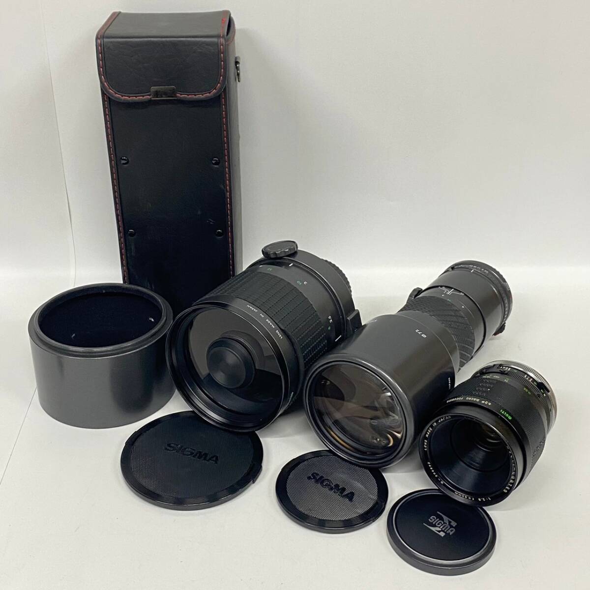 1円~【セット売り】シグマ SIGMA-XQ MULTI-COATED 1:2.8 f=55mm MIRROR-TELEPHOTO 1:8 f=600mm 1:5.6 f=400mm 一眼カメラ用 レンズ G115861の画像1