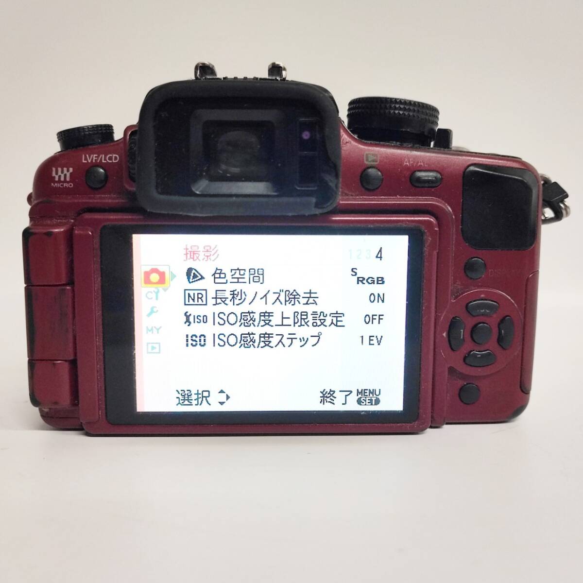 1円~【通電確認済】パナソニック Panasonic LUMIX DMC-G1 ミラーレス一眼カメラ デジタルカメラ ボディ レッド 付属品あり G102136の画像5
