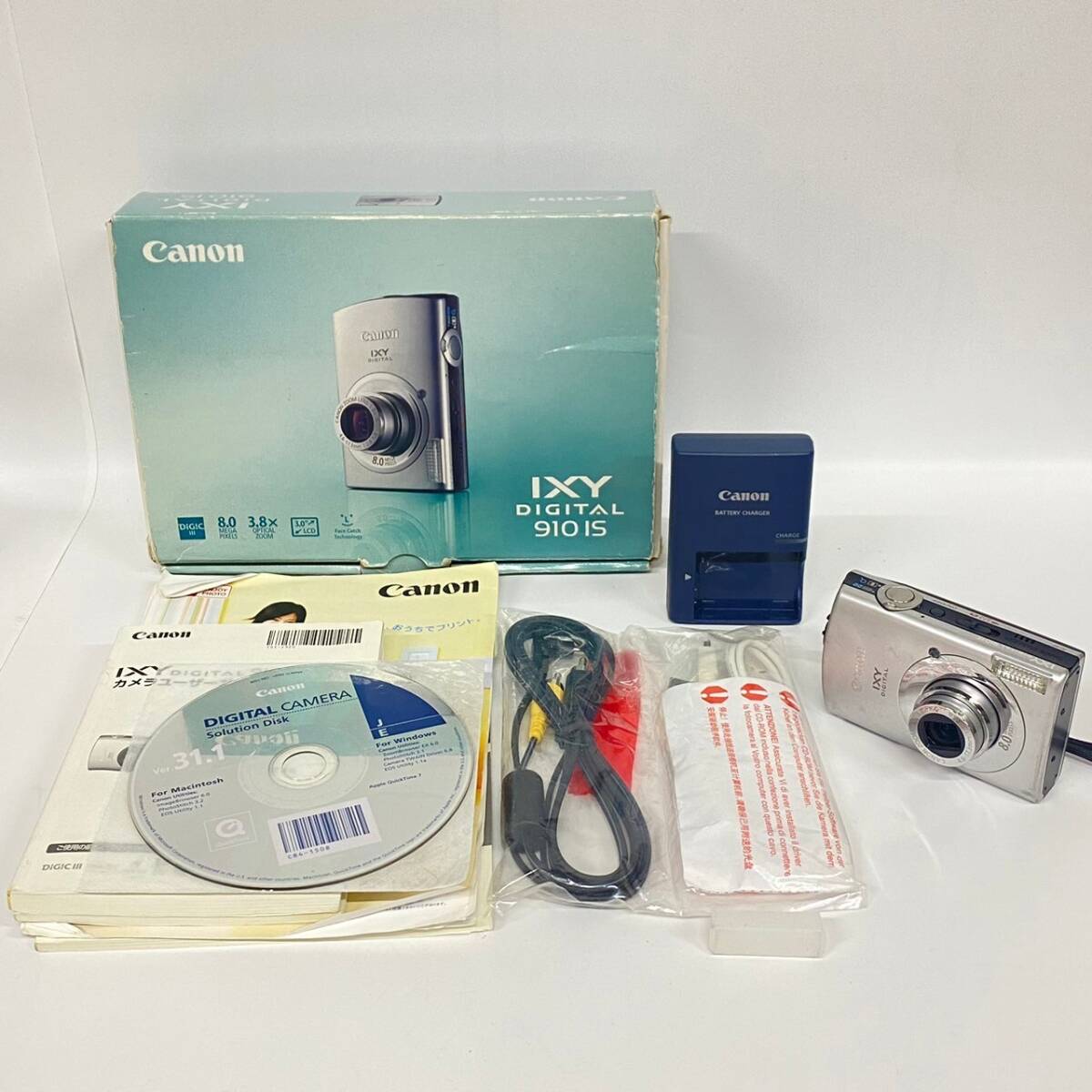 1円~【ジャンク品】キャノン Canon IXY DIGITAL 910 IS PC1249 ZOOM LENS 3.8×IS 4.6-17.3mm 1:2.8-5.8 コンパクトデジタルカメラ G153312の画像1