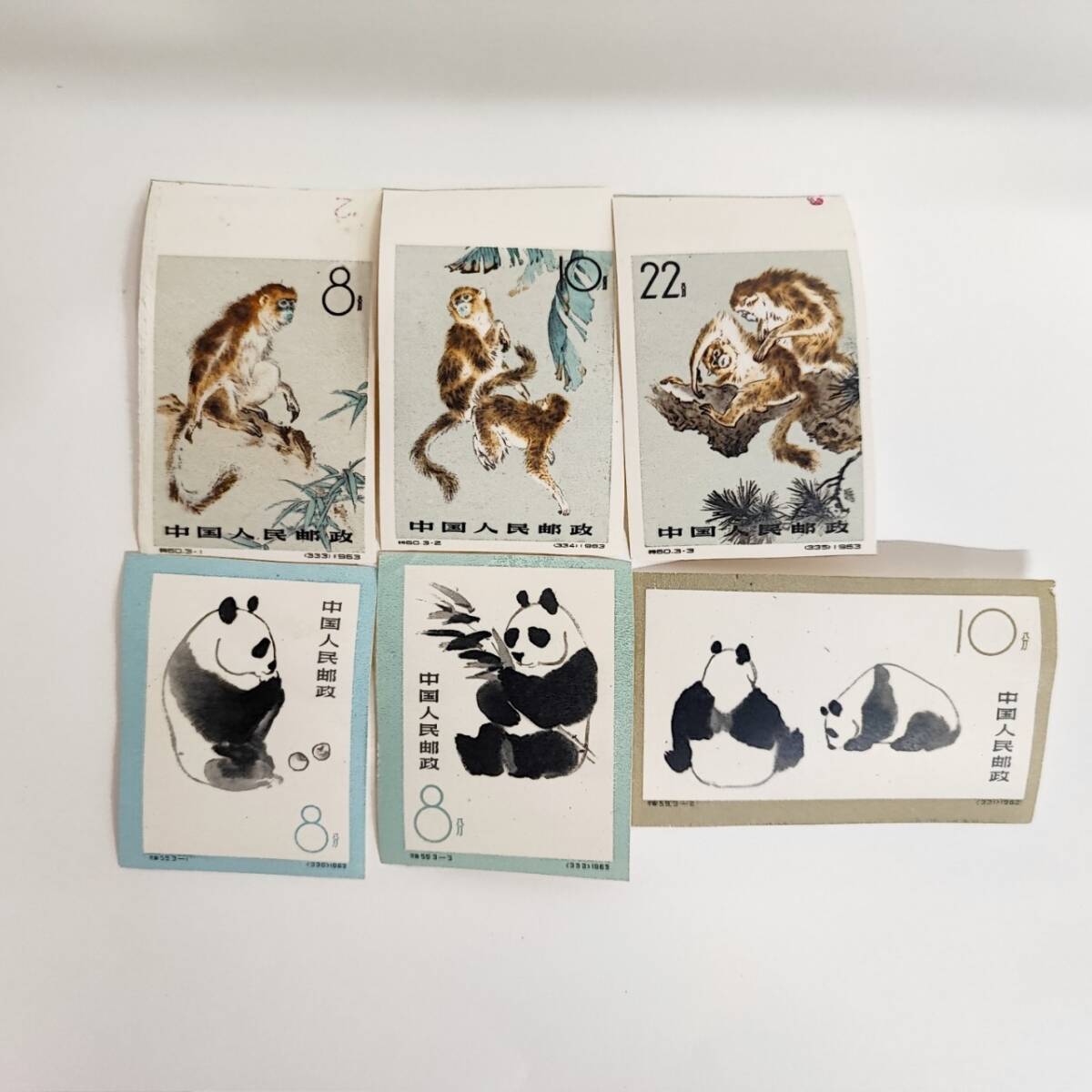 1 jpy ~[ collector discharge goods ] China stamp China person . postal Special 59 large Panda 3 kind . Special 60 gold thread . wart is na The ru3 kind .1963 year rose stamp G102198
