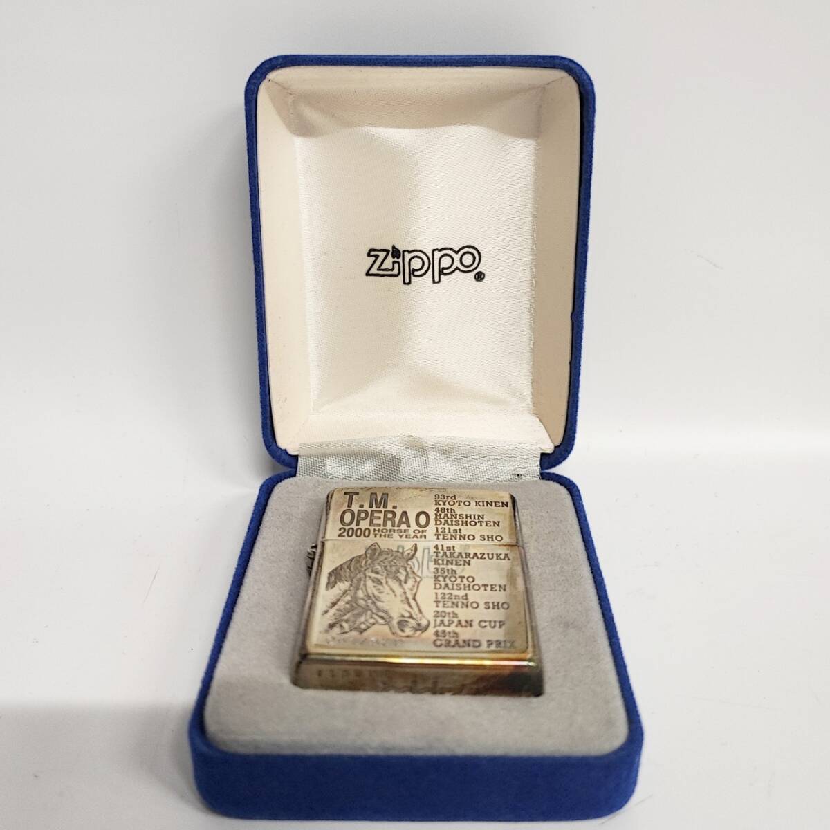 1円~【火花確認済】ジッポ ZIPPO オイルライター 2000年製 T.M.OPERA O 041/300 限定品 STERLING 刻印入り 喫煙具 煙草道具 箱付き G102200_画像1