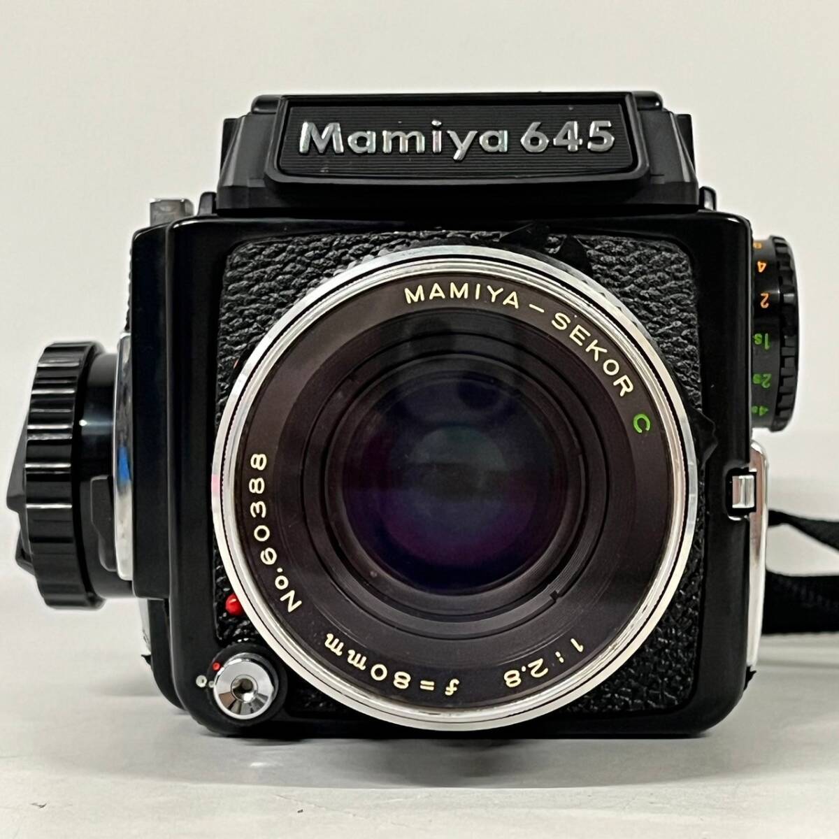 1円~【動作未確認】マミヤ Mamiya M645 SEKOR C 1:2.8 f=80mm 中判 フィルムカメラ 単焦点レンズ 付属品あり G180434_画像2