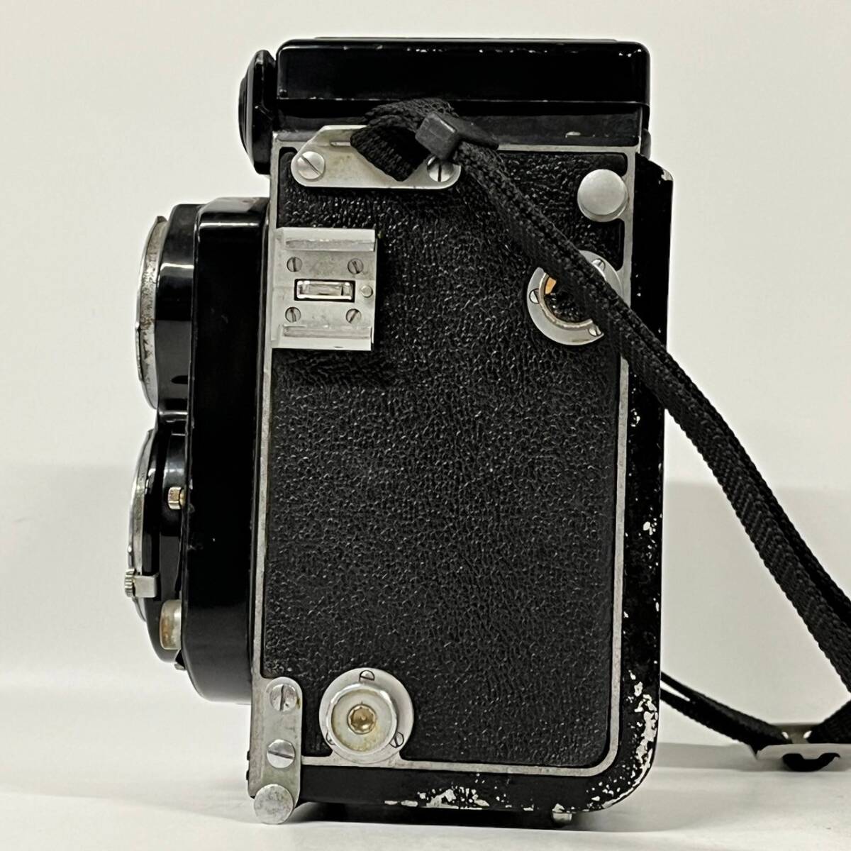 1円~【動作未確認】ミノルタ MINOLTA AUTOCORD 初期型 VIEW-ROKKOR 1:3.2 1:3.5 f=75mm 二眼レフ フィルムカメラ ストラップ付き G180452_画像3
