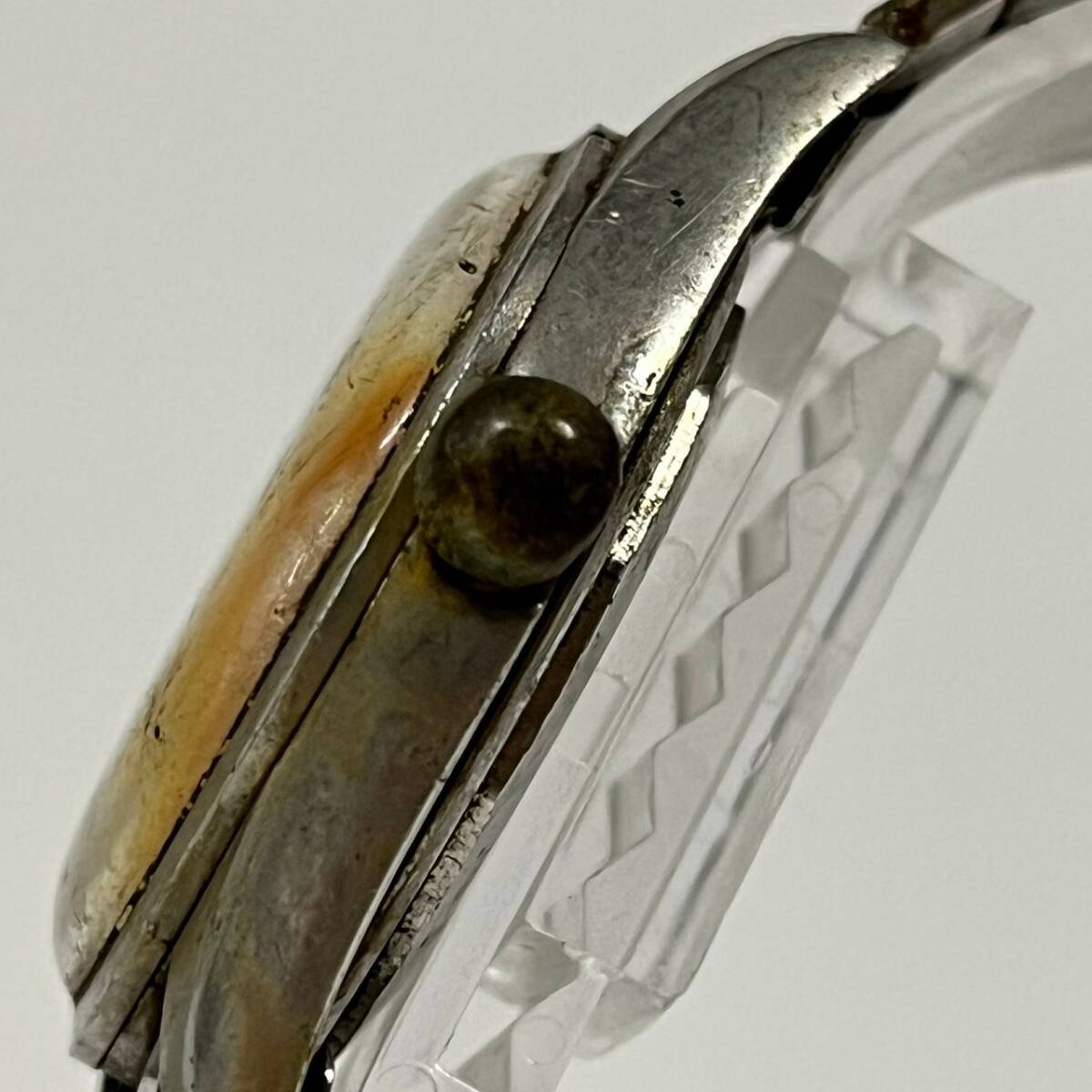 1 jpy ~[ junk ] lily s*naru Dan Ulysse Nardin Chrono meter self-winding watch men's wristwatch silver face Date original belt 3 hands G116253